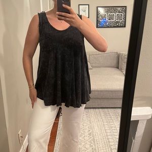 Black flowy tank top